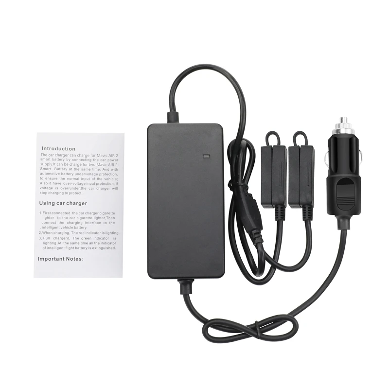 

Car Charger Kit Dual Battery Adapter Charging Hub Charger for for mavic 3