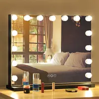 Lighted Makeup Vanity Mirror with LED Lights 10X Magnification Spot Light up Dressing Table Cosmetic Mirrors for Bedroom Gifts