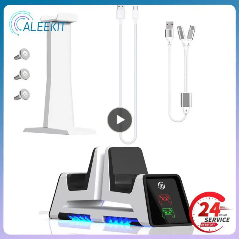 

Docking Station Safe And Reliable With Led Indicator Storage Glasses Headset Accessories Time Saving Dual-controller Charging