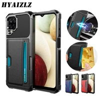 armor shockproof phone case for samsung galaxy a73 a53 a33 a13 a52 a72 a12 card holder back cover kickstand car magnetic coque
