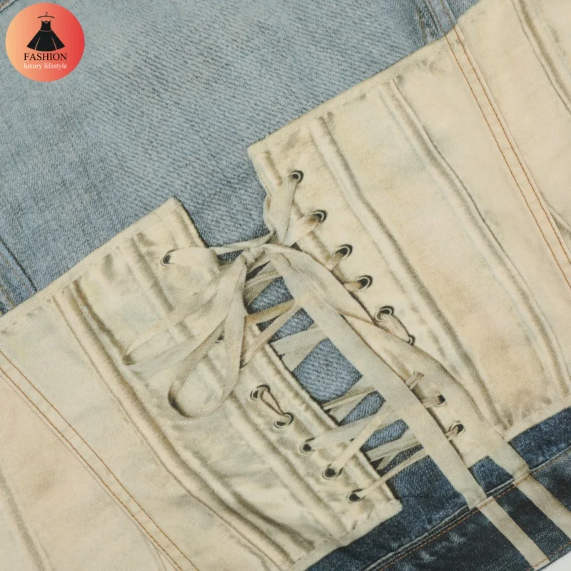 24SS тяжелая промышленная цифровая прямая инъекция 3D иллюзия лоскутная стираная