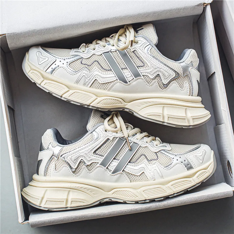 

2023 Spring New Outdoor Breathable Hard-Wearing Rubber Sole Men's Casual Shoes Fashion Trend Mixed Colors Lace Up Men's Shoes