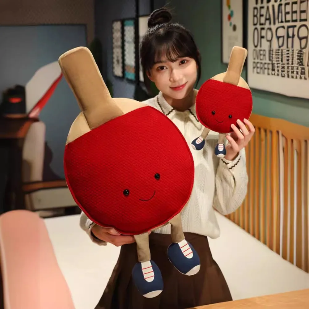 Симпатичная плюшевая подушка для ракетки настольного тенниса Подарочная