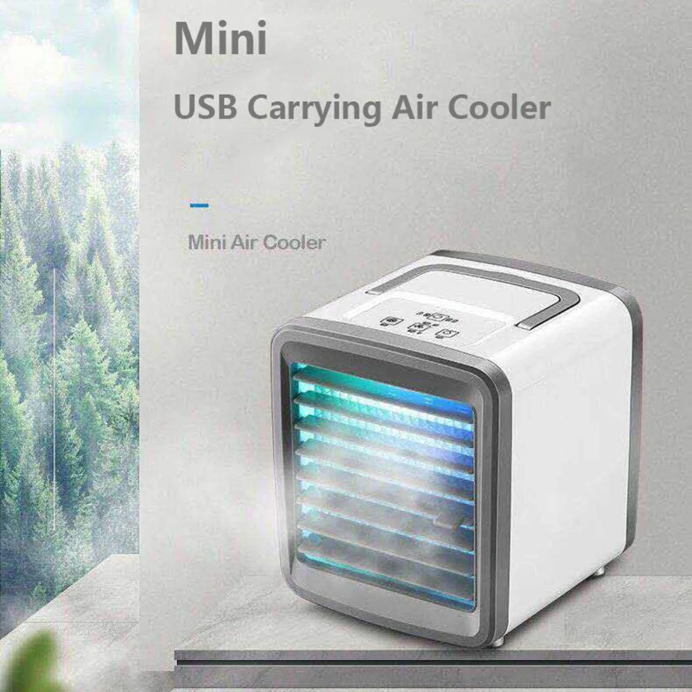 

Air Cooler Portable Mini Air Conditioning USB Air Cooler Fan Humidifier Water Cooled Air Cooling Fan For Office Bedroom 2023 NEW