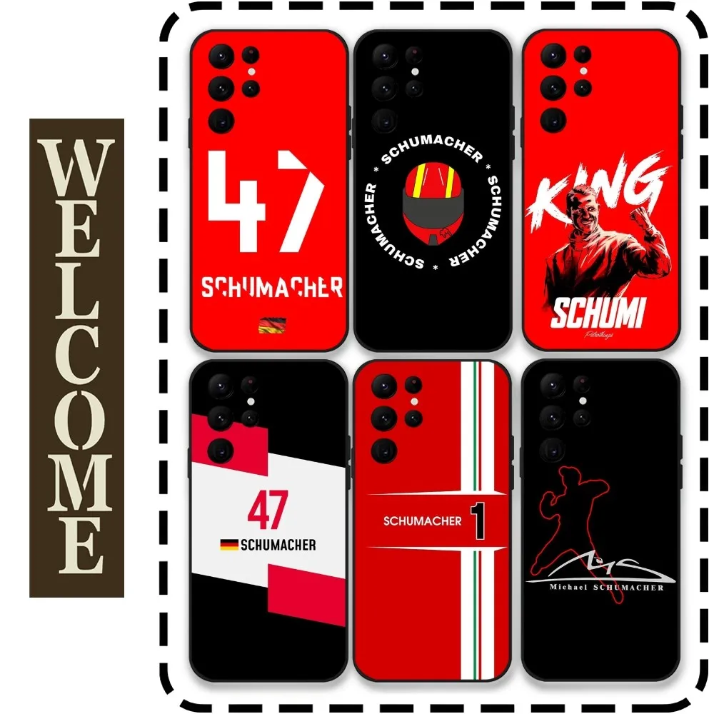 Чехол для телефона S-Schumacher F-Formula 1F1 Samsung Galaxy S24 Ultra S22 S23 S21 S20 5G защитный силиконовый
