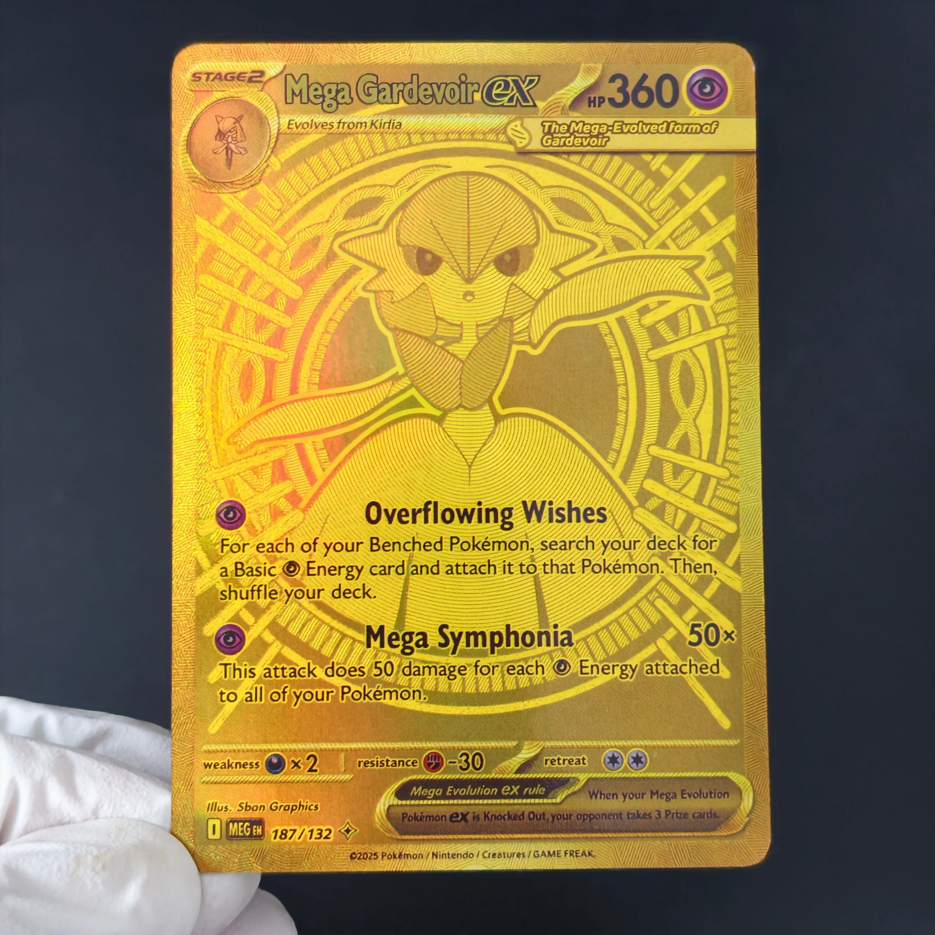 Фото Коллекционные карты Pokemon Mega Evolution Gold Secret Rare & Full Art Holo ex, 6 шт., Gold Mega Charizard X, Mega Charizard X Proxy TCG №4