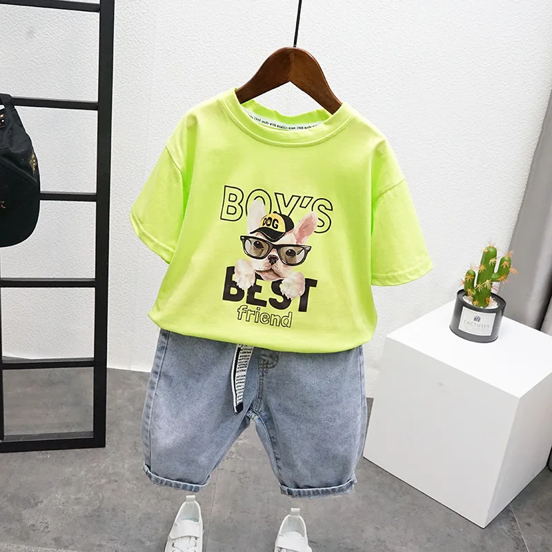 

2 шт./комплект, футболка и шорты для мальчиков 2-7 лет