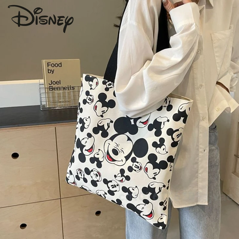 Новая женская сумка Disney модная Высококачественная Холщовая Сумка через плечо