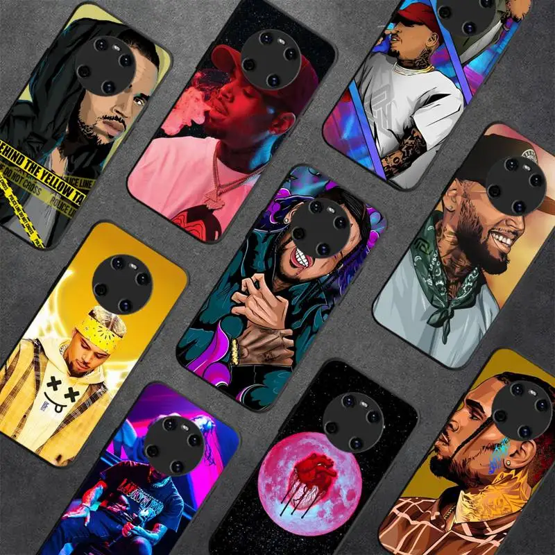 

Chris Brown Rap Phone Case for Huawei Y 6 9 7 5 8s prime 2019 2018 enjoy 7 plus