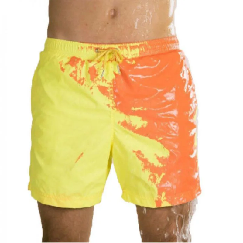 

Men Shorts Beach Shorts Casual Short Pants Men's Magical Color Change Swimming Short Trunks Summer Swimwear Shorts Quick Dry