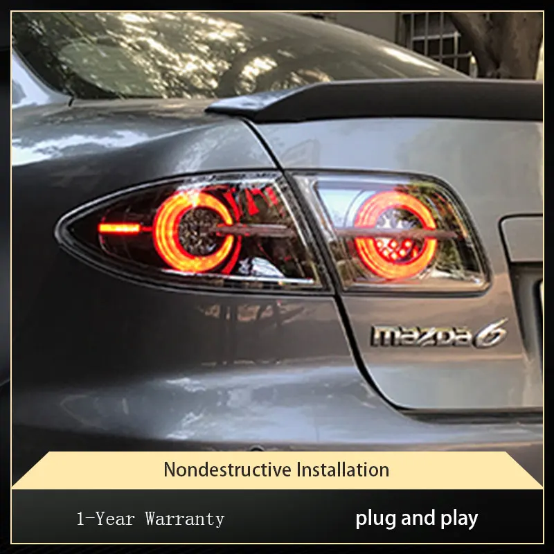 Автомобильные фары для Mazda 6 Mazda6 2003-2015 задние круглые дизайнерские светодиодные DRL