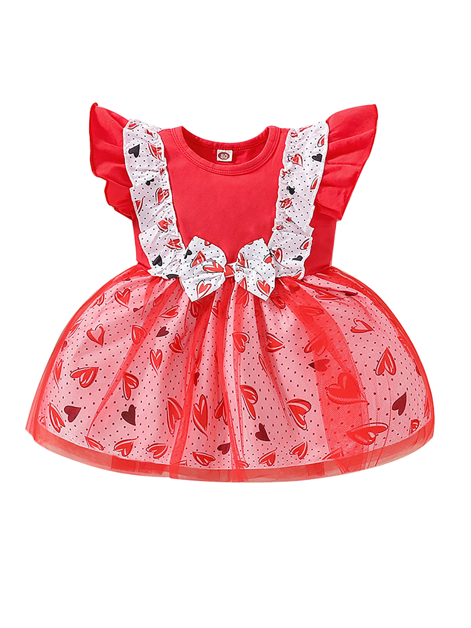 

Newborn Baby Girls Fit & Flare Geometric Dress Round Neck Fashion Cotton Sleeveless Ruffle O-Neck All-Season Short Dress Clothes