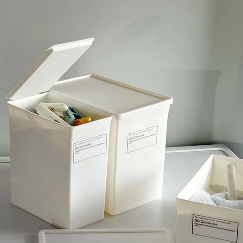 

With Cover Bathroom Organizer 2023 Storage Box Flip Cover Flap Dustproof Storage Basket Home Organization And Storage Dust-proof