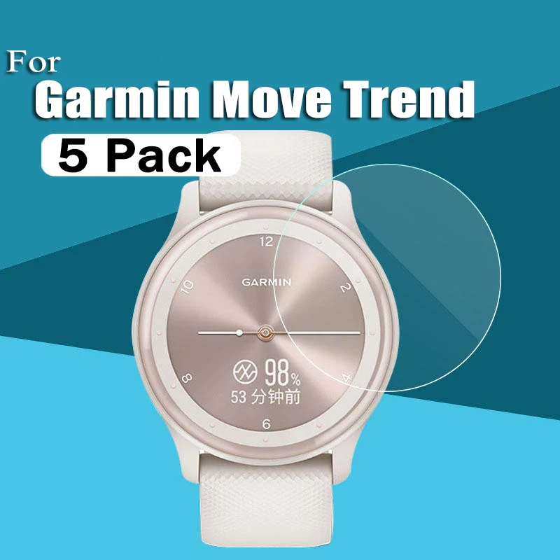 

For Garmin Move Trend Clear Tempered Glass Film Smart Watch Protector Cover Accessories Anti-scratch Protective Film for Garmin