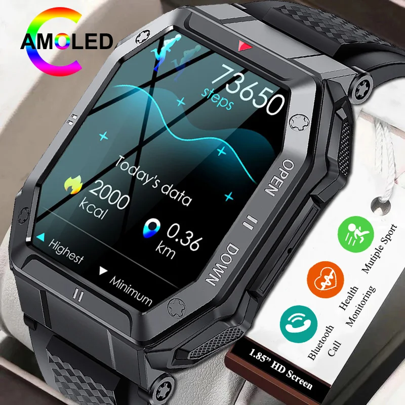 

Military Smart Watch for Men Waterproof Rugged Tactical Outdoor Sports Fitness Tracker Smartwatch with Heart Rate Sleep Monitor