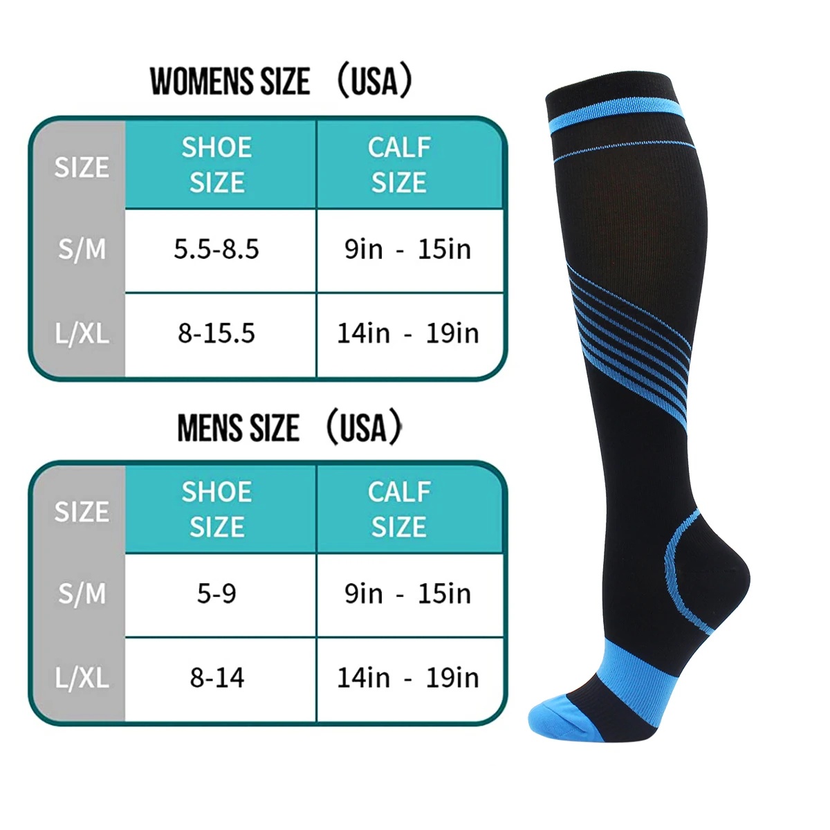 Wholesale Compression Stockings Outdoor Sports Compression Cycling Running Socks Breathable Adult Sports Socks for Men and Women
