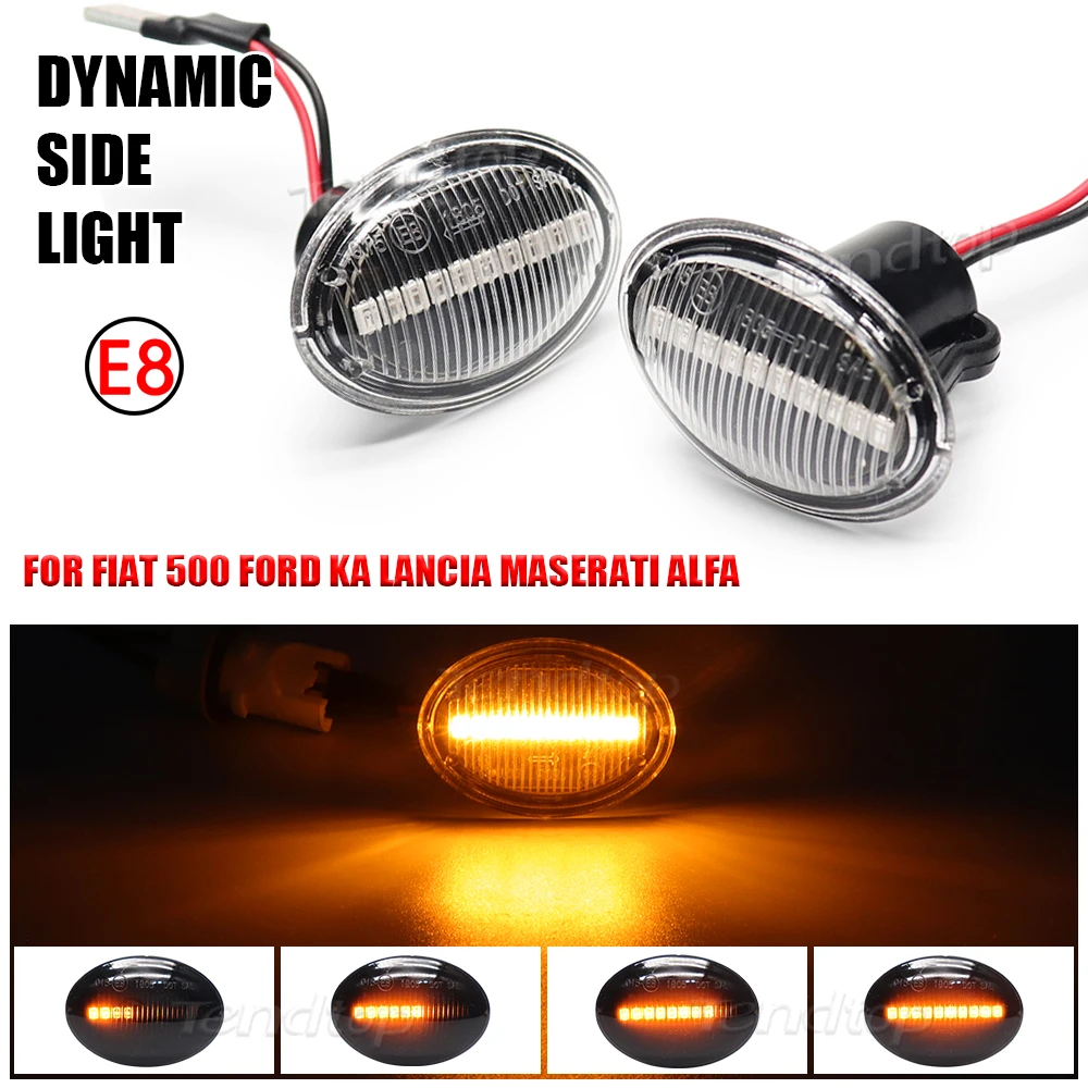 

Для Fiat 500, для Lancia Lybra Ypsilon, для Maserati Alfa 4C, динамические светодиодсветодиодный ленты, светильник воротники, боковые габаритные огни, автомобил...