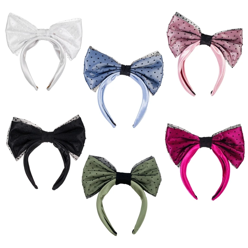 

Big Bows Headband Polka Dot Big Bows Headwear Hair Clip Bowknot Hair Hoop
