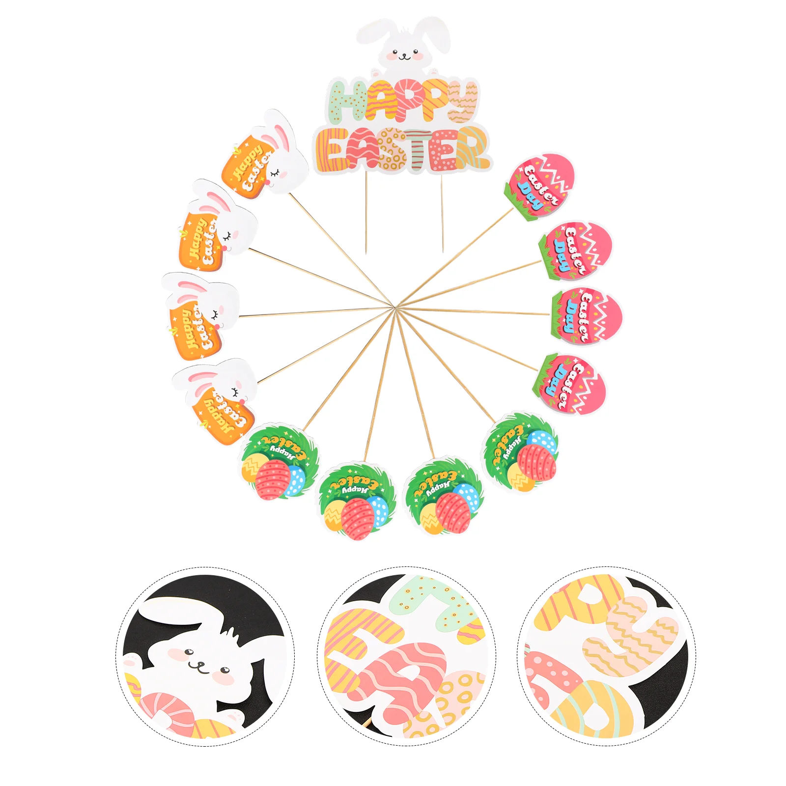 

13 Pcs Party Supplies Bouquet Inserts Adorable Meaningful Decorative Crafted Cake Adornments Cake Flags Cake