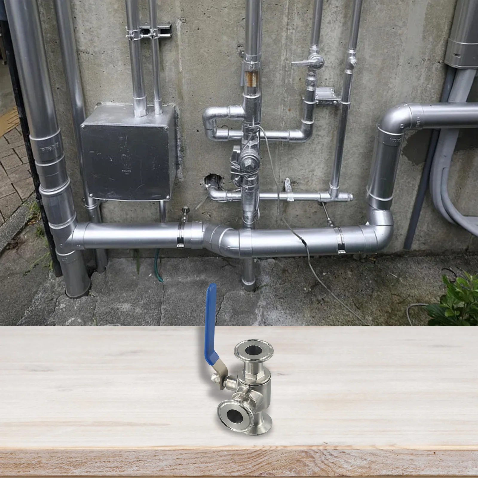 Санитарный шаровой кран из нержавеющей стали 304 3 трехходовых наружный диаметр 1 5