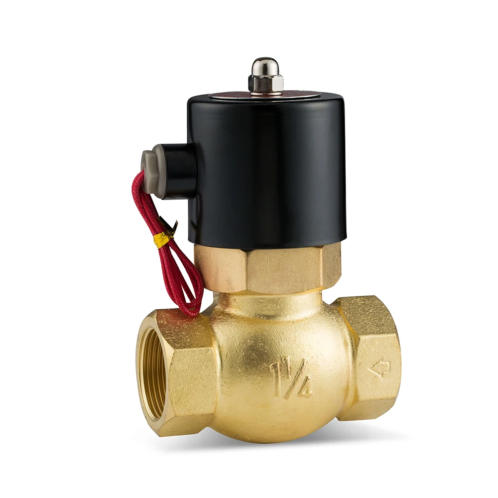 KP2L 1/2" 3/4" 1" 1 1/4" 2" Brass Steam Solenoid Valve DC12V 24V AC220V 110V Normally Opened |