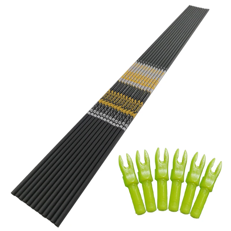

Стрелы из углеродного волокна для стрельбы из лука, 12 шт., Шпилька стрелы для рекурсивного блочного Лука и стрел, аксессуары для стрельбы из V1, ID 4,2 мм