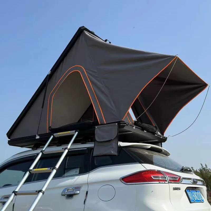 

Outdoor Camping Hot Selling Triangle Car Roof Top Tents Hard Shell Slim Aluminum Dachzelt Hardtop Rooftop Tent