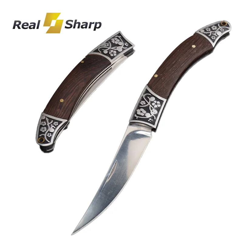 

Folding Knife Kitchen Stainless Steel Fruit Meat Cleaver Pocket Knife Cutting Barbecue Knives Scimitar Portable Camping Knife