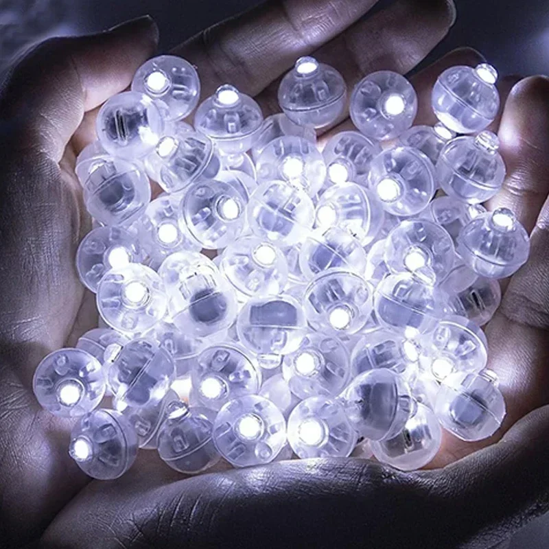 

100/10 шт. светящийся шар-лампа, мини-светодиодный воздушный шар, красочный мигающий фонарь, декор для рождественской свадьбы, дня рождения