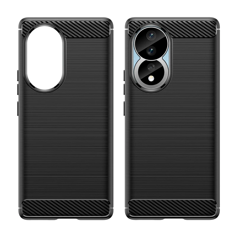 For Huawei Honor 80 Case Cover Honor 80 Pro 5G Capas New Carbon Fiber Phone Back Shockproof Bumper Soft TPU Cover For Honor 80