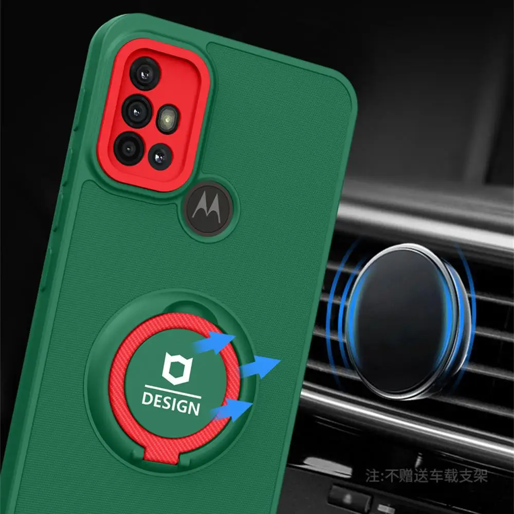 high quality protective phone case for motorola moto g10 g20 g30 e7 e7i power car magnetic with ring stand soft silicone cover free global shipping