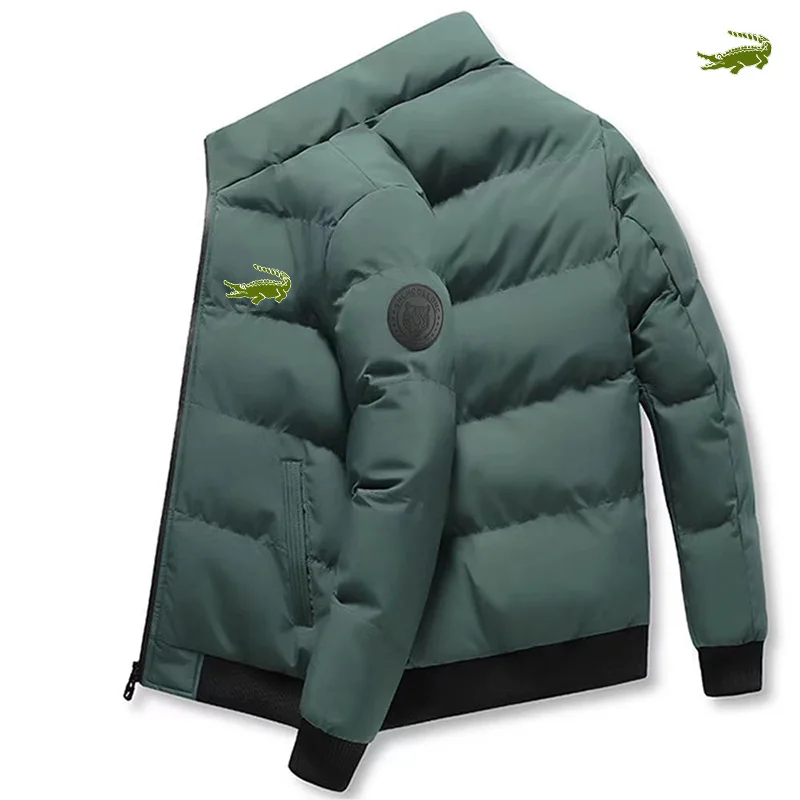 

New Custom Printed Men's Winter Jacket Long Sleeve Baseball Jacket Windproof Jacket Zipper Windproof Jacket Lining Plush