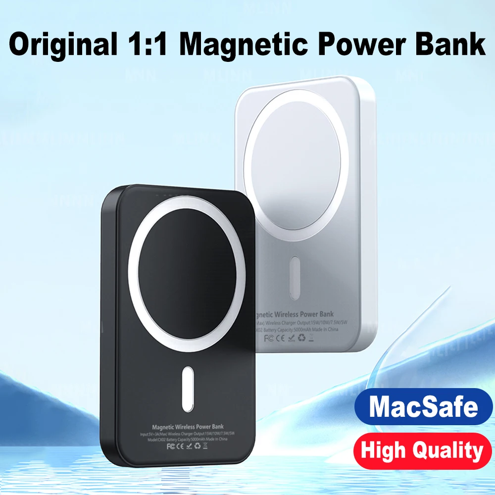 MacSafe Power Bank For iPhone 14 13 12 Pro Max Mini Magnetic Wireless Powerbank Original Portable Spare External Battery Charger