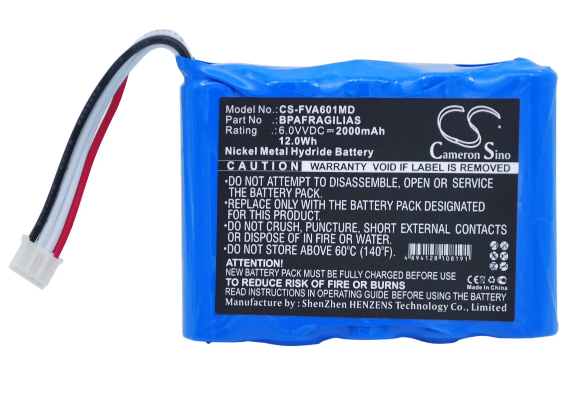 

CS 2600mAh Battery For Injectomat Agilia Spritzenpumpe Volts 6.0 Capacity 2000mAh