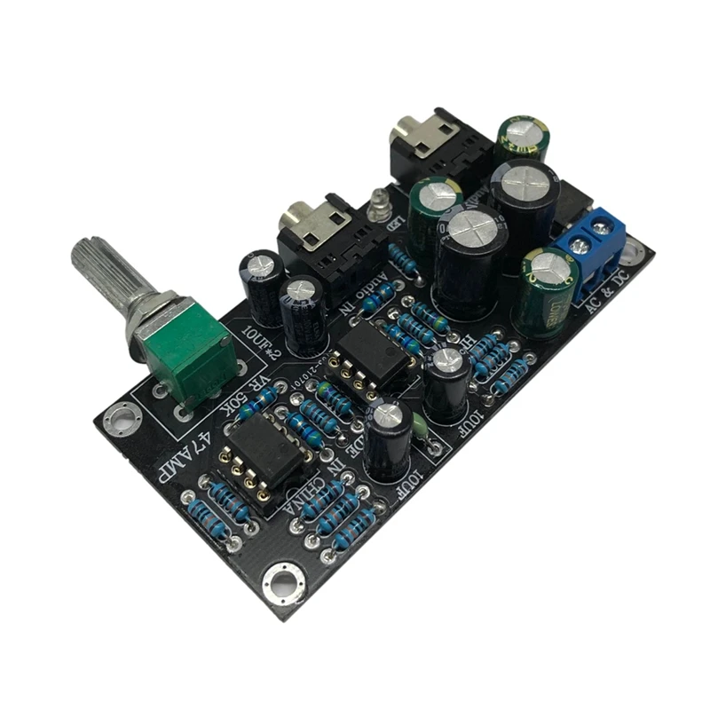 

47 Headphone Amplifier Audio Board Amplificador 2 Channel FR-4 Board OP AMP Portable Headphone Single Power Supply