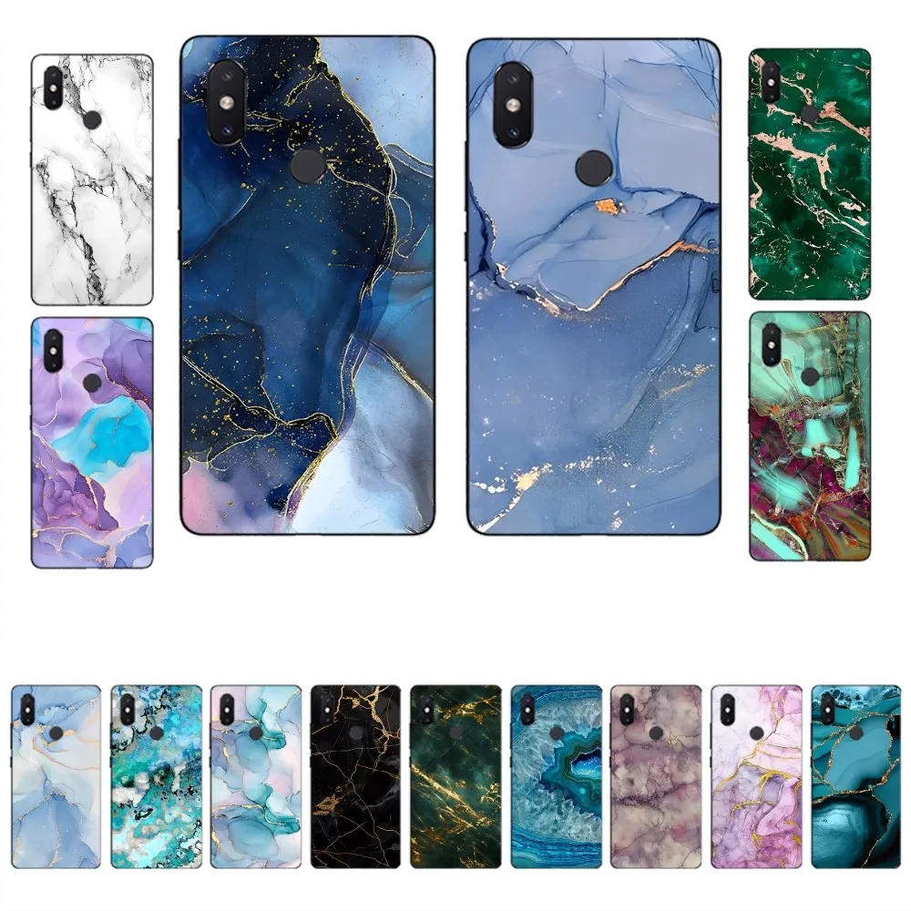 

Marble Pattern Phone Case For Xiaomi Mi 5X 8 9 10 11 12 lite pro 10T PocoX3pro PocoM3 Note 10 pro lite