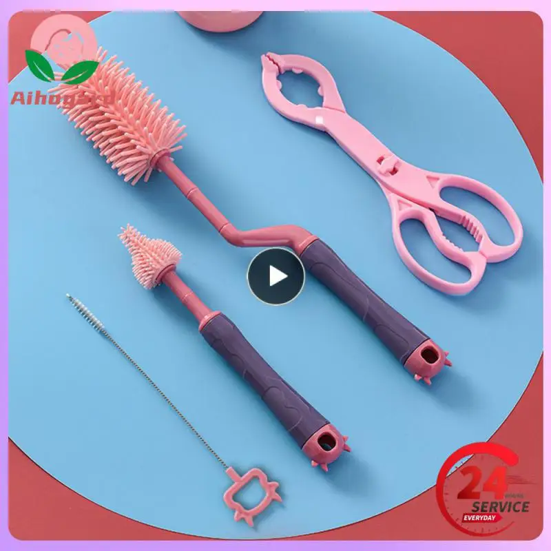 

Щетка для бутылки с ручным управлением без мертвых углов силиконовые щетки с всасывающей трубкой щетка для чистки бутылок щетка для сосков мягкая длинная ручка