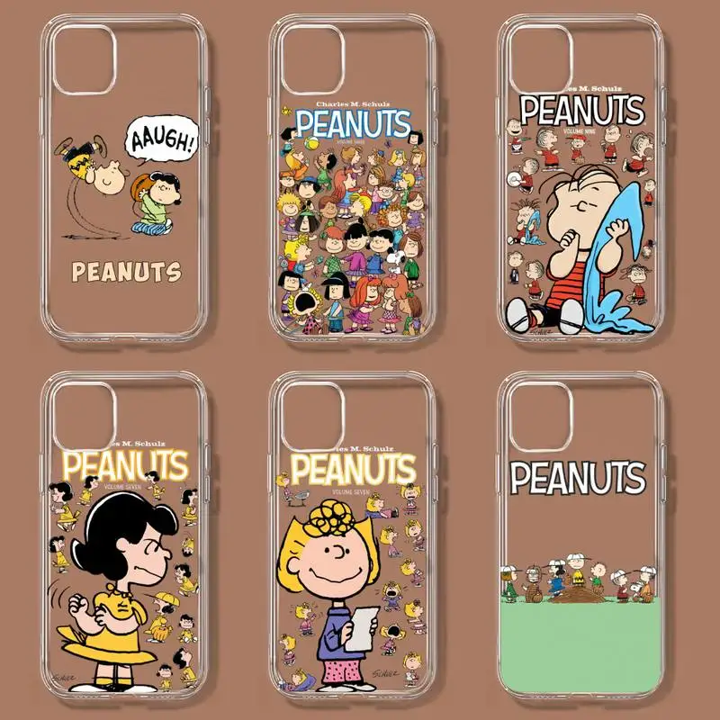 

Comic Cartoon P-Peanut Phone Case For Samsung GalaxyS20 S21 S30 FE Lite Plus A21 A51S Note20 Transparent Shell