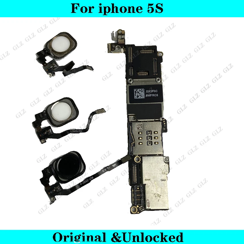 

16GB 32GB 64GB Mainboard for iphone 5s Free shipping Original Factory unlocked for iphone 5s motherboard with / without Touch ID