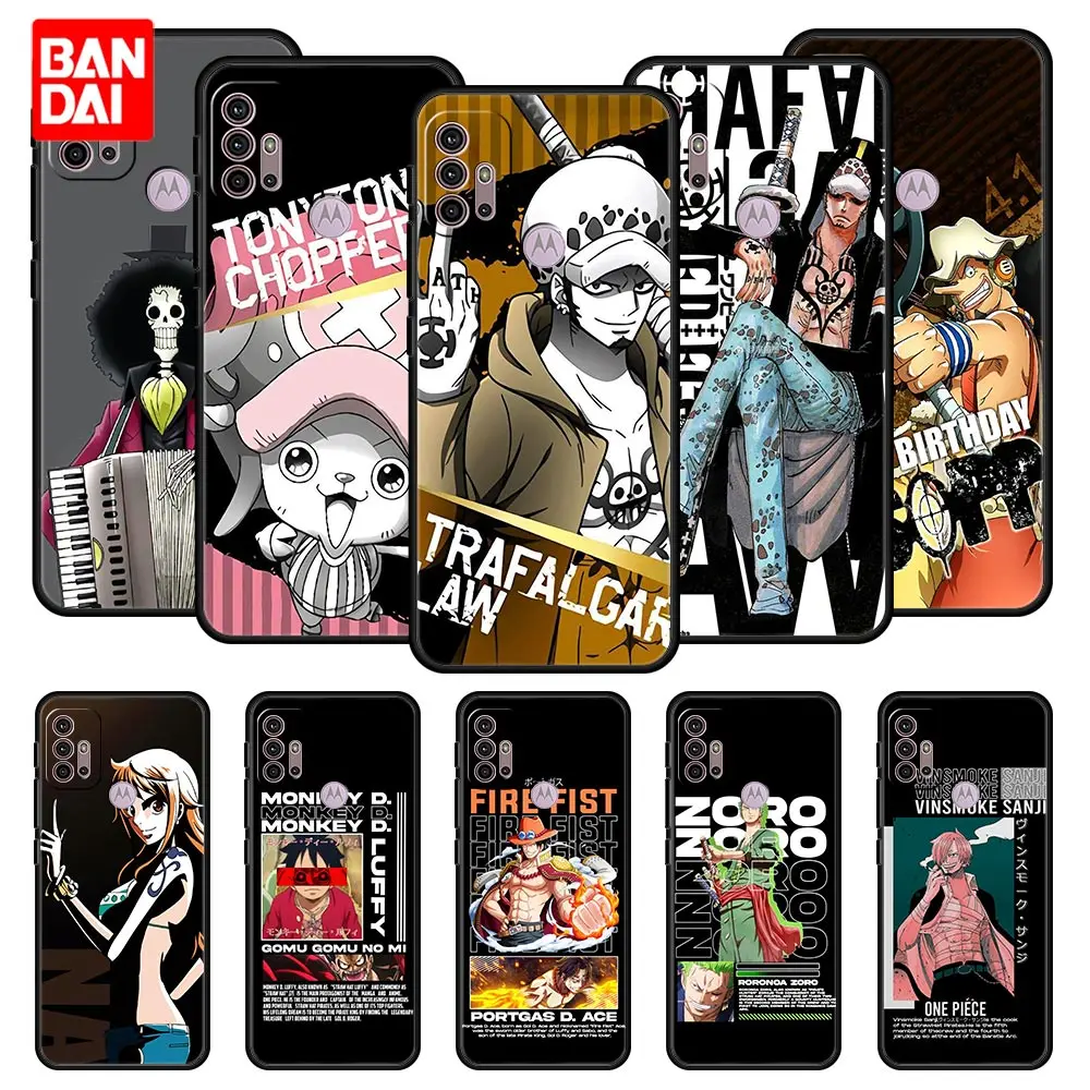 

Cover Case for Motorola Moto G30 G50 G60 G8 G9 G200 G31 G60s Power Plus Play Lite Trend Coque Capa Thin Cartoon Luffy One Piece