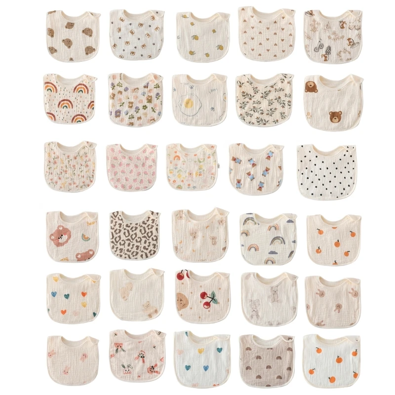 

Boys Girls Strong Absorbent Cotton Gauze Wiping Saliva Towel U-type Handkerchief