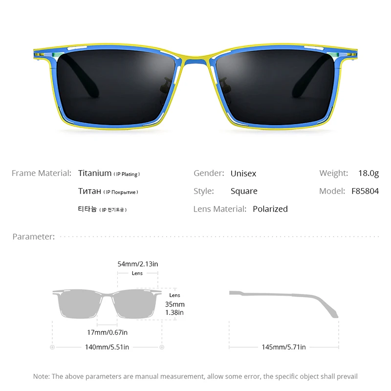 Солнцезащитные очки FONEX F85804T для мужчин и женщин поляризационные аксессуары из