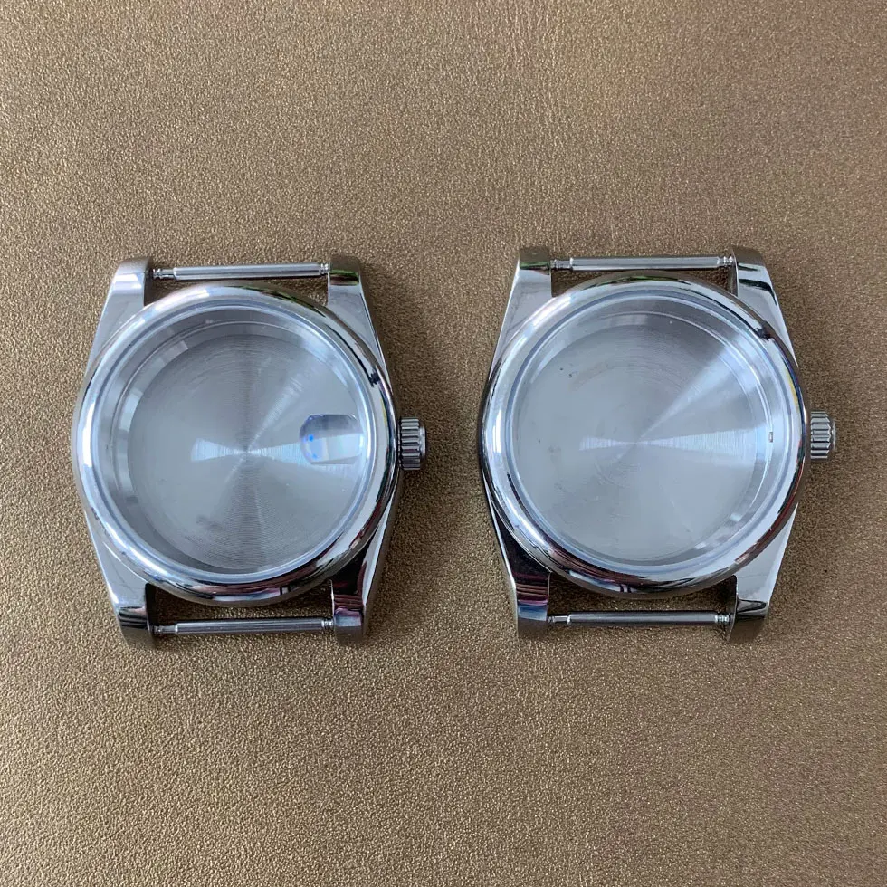 

36mm Modification Watch Case Sapphire Mirror Tooth Ring Fit NH35 NH36 4R Automatic Movement