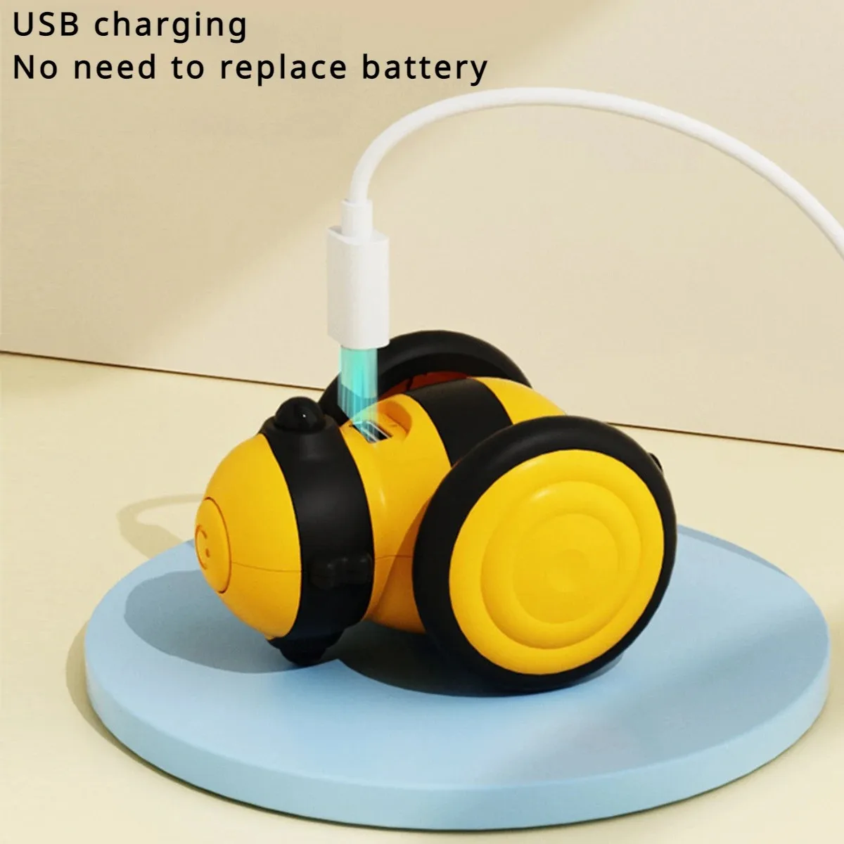 Интеллектуальная игрушечная машинка для кошек электрическая маленькая пчелка