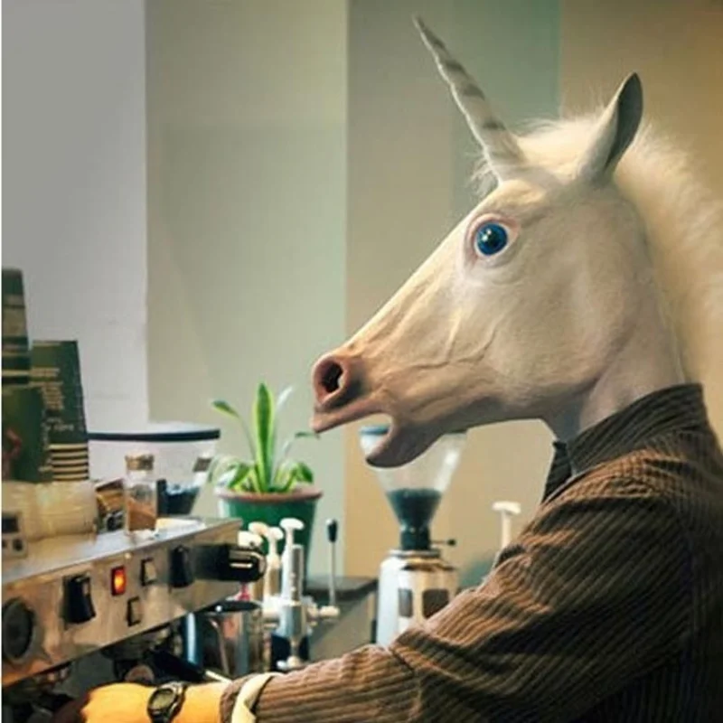 

Смешные маски с животными для Хэллоуина TikTok, смешные характеристики, искусственная голова лошади, косплей, маска на всю голову, искусственн...