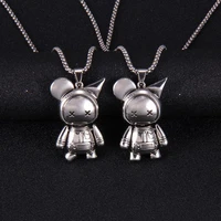 kuchao little monster hip hop pendant new limbs movable doll necklace ins long sweater chain for boys and girls
