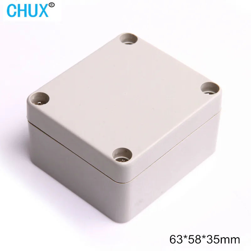 

63*58*35mm Outdoor Waterproof ABS Plastic Enclosure Switch Power Case Metal Screw Junction Box Cover