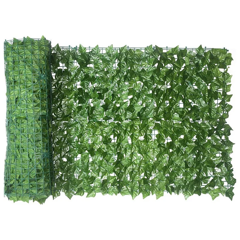 

Grass Fence Privacy Screen Greenery Backdrop, Artificial Ivy Privacy Fence And Faux Ivy Vine Leaf Decoration - 118X39.4In