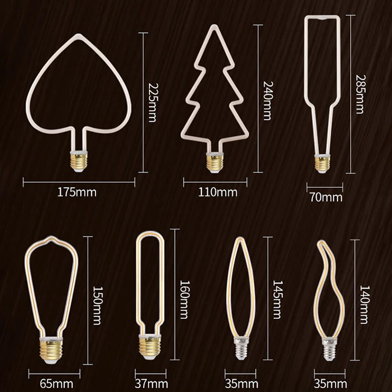 

Retro Light Bulbs E27 4W 6W AC220V Lights Soft LED Filament Romantic Atmosphere Lamp For Living Room Bedroom Pendant Lamp Decor