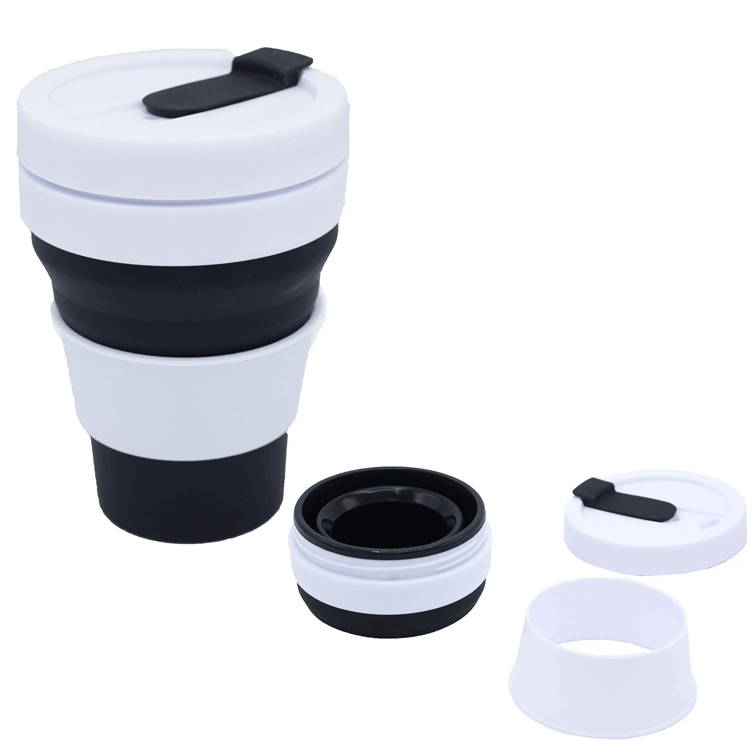 

Silicone Collapsible Coffee Cup 475ml Portable Travel Leakproof Collapsible Coffee Mug Folding Silicone Drinking Hiking Camping